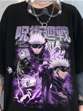 Camiseta Anime Jujutsu Kaisen Estilo Harajuku