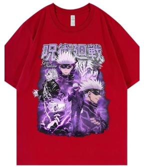 Camiseta Anime Jujutsu Kaisen Estilo Harajuku