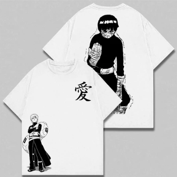 Camiseta Oversized Unissex Gaara x Rock Lee